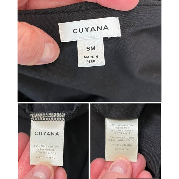 Cuyana Black One Shoulder Drop Waist Midi Dress Small - Picture 8 of 11